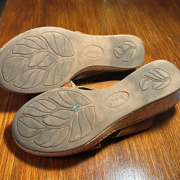 B.o.c. Born Brown Cork Wedge Heel Open Toe Sandal. Size 7 - Picture 4 of 11